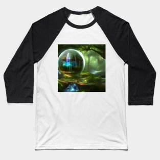 Waterfalls Inside Glass Ball Baseball T-Shirt